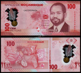 Mozambique 100 Meticais - 2024 UNC Polymer Bank Note N#422177