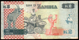 Zambia 2 Kwacha - 2018 P# 56 XF Bank Note N#210932 #UCN424