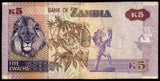 Zambia 5 Kwacha - 2014 P#50c XF Bank Note N#208964 #UCN425