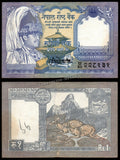 Nepal 1 Rupee -1974-1978 P# 22.1 XF+ Bank Note N#201959 #UCN428