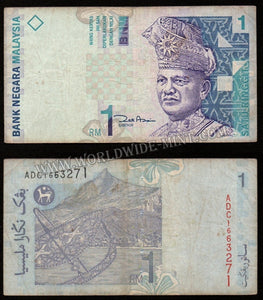 Malaysia 1 Ringgit Used Currency Note #CN44