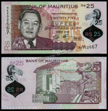 Mauritius 25 Rupees - 2021 P# 64 XF Polymer Bank Note N#203478 #UCN451