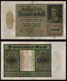 Germany 10000 Mark  - 1922 P# 70 Fine Bank Note N#208634 #UCN460