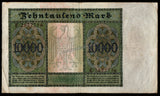 Germany 10000 Mark  - 1922 P# 70 Fine Bank Note N#208634 #UCN460