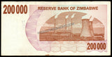 Zimbabwe 200 000 Dollars - 2007 P# 49 XF Bank Note N#207345 #UCN466