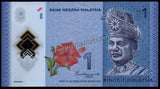 Malaysia 1 Ringgit - 2021 - 2023 P#51c AUNC Polymer Bank Note N#202971 #UCN470