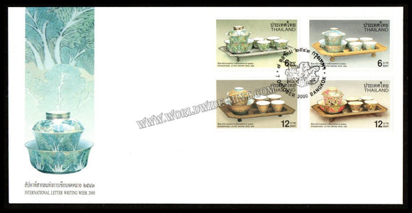 2000 Thailand International Letter Writing Week - Design Tea Pots  FDC #FA480