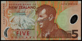 New Zealand 5 Dollars - 2006 P# 185b XF Polymer Bank Note N#205266 #UCN485