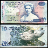 New Zealand 10 Dollars - 1993-1998 P# 178a AUNC Bank Note N#210515 #UCN486