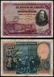 Spain 50 Pesetas - 1936 P# 75b XF Bank Note N#201925 #UCN487
