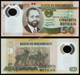 Mozambique 50 Meticais 2017 UNC Polymer Banknote N#205256