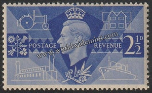 GREAT BRITAIN 1946 - VICTORY ISSUE MNH SG: 491