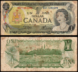 Canada 1 Dollar - 1973 P# 85c Fine Bank Note N#201904 #UCN494