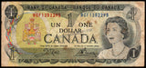 Canada 1 Dollar - 1973 P# 85c Fine Bank Note N#201904 #UCN494