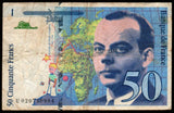 France 50 Francs - 1994 P# 157A Fine Bank Note N#204402 #UCN496