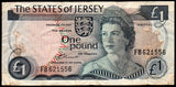 Jersey 1 Pound - 1976-1983 P# 11a Fine Bank Note N#205957 #UCN497