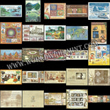 1973 - 2020 India Miniature Sheets - Complete Full Collection without withdrawn 2005 GURU GRANTH SAHEB MS MNH