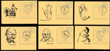 2018 FESTIVPEX 150th Birth Anniversary of Mahatma Gandhi Set of 6 Cancelled Post Card #C-MPC-4