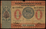 Netherlands 1 Gulden - 1940 P#108a Fine Bank Note N#205407 #UCN504