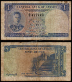 Ceylon 1 Rupee - 1951 P# 47 Fine Bank Note N#267314 #UCN506
