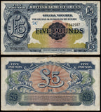 United Kingdom 5 Pounds - British Armed Forces 2nd series - 1948 P# M23 XF Bank Note N#212481 #UCN509