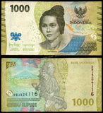 Indonesia 1000 Rupiah - 2022 P# 162 XF Fine Bank Note N#338501 #UCN515