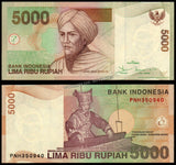 Indonesia 5000 Rupiah - 2001 P#142a AUNC Bank Note N#203656 #UCN524