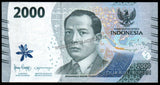 Indonesia 2000 Rupiah - 2023 P# 163b XF+ Bank Note N#338503 #UCN525