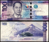 Philippines 100 - 2013 XF Bank Note N#205296 #UCN532