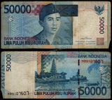 Indonesia 50000 Rupiah - 2005 P#145a Fair Bank Note N#203994 #UCN533