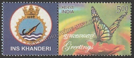 INDIA INS Khanderi My stamp #MYS-53