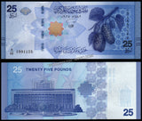 Syria 10, 25, 50, 100, 200 & 500 Pounds - 2025 Set of 6 UNC Banknote N#548854