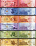Syria 10, 25, 50, 100, 200 & 500 Pounds - 2025 Set of 6 UNC Banknote N#548854