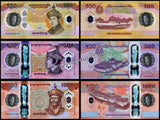 Bhutan 100, 500 & 1000 Ngultrum - 2025 Set of 3 UNC Polymer Banknote N#554321