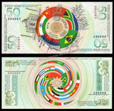 Russia 50, 100 & 200 set of 3 Brics Rouble - 2025 Commemorative Issue UNC Bank Note N#558041 Limited Print of 10,000