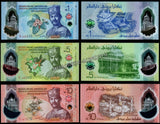 Brunei 1, 5 & 10 Ringgit - 2024 Polymer Set of 3 UNC Banknote N#566939