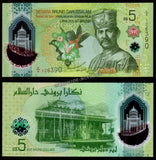 Brunei 5 Ringgit - 2024 Polymer UNC Banknote N#566315
