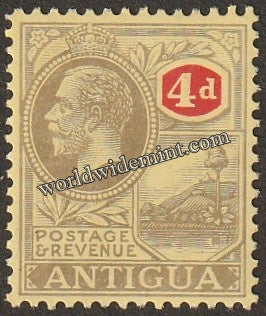 1921-1929 ANTIGUA - KING GEORGE V W/M: MULTI CROWN CA MNH SG: 56