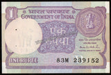 1992 India 1 Rupee M.S. AHLUWALIA, Inset: B UNC Currency Note #A57