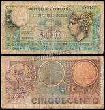 Italy 500 Lire - 1976 P#95 Fair Bank Note N#202743 #UCN583
