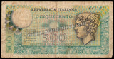 Italy 500 Lire - 1976 P#95 Fair Bank Note N#202743 #UCN583