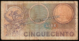 Italy 500 Lire - 1976 P#95 Fair Bank Note N#202743 #UCN583