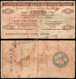 Italy 100 Lire - 1977 Fair Bank Note N#224601 #UCN586