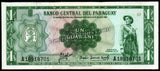 Paraguay 1 Guarani - 1963 P#193a AUNC Bank Note N#205003 #UCN587