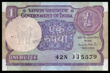 1994 India 1 Rupee M.S. AHLUWALIA, Inset: B UNC Currency Note #A59