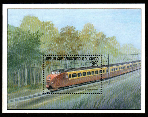 2001 Congo Europe Express Train MS #S-5