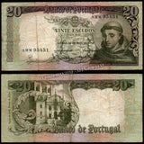 Portugal 20 Escudos - 1964 P#167a Fine Bank Note N#202771 #UCN601