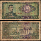 Romania 50 Lei - 1966 P#96a(1) Fair Bank Note N#205770 #UCN605