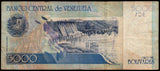 Venezuela 5000 Bolivares - 2000 P#84a Fine Bank Note N#209937 #UCN608