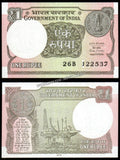 2016 India 1 Rupee RATAN P WATAL, Inset: L UNC Currency Note #A61